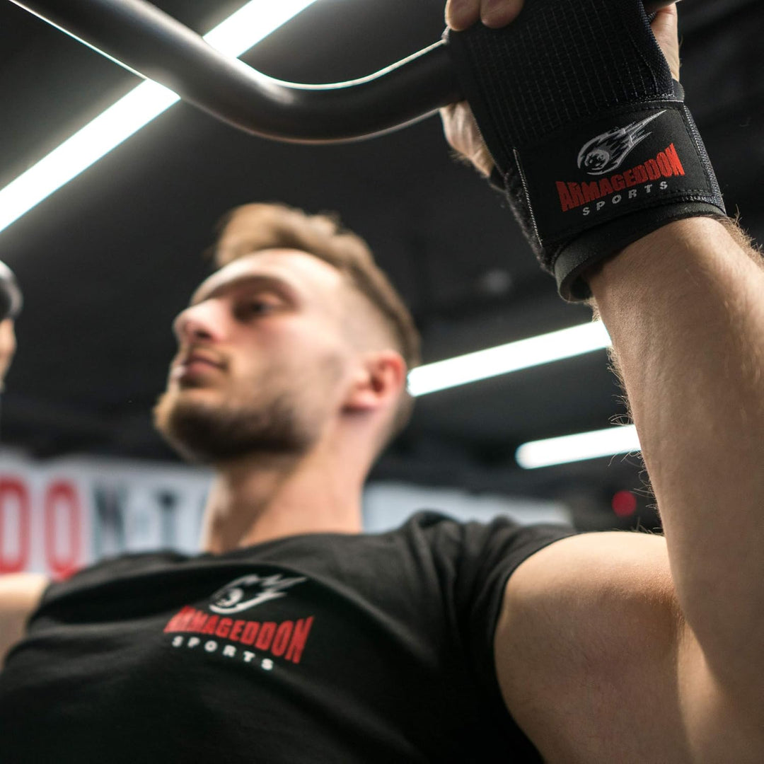 ARMAGEDDON SPORTS Fitness-Handschuhe für Zughilfen Krafttraining - Power Anti-Rutsch Gym Gripps Pads
