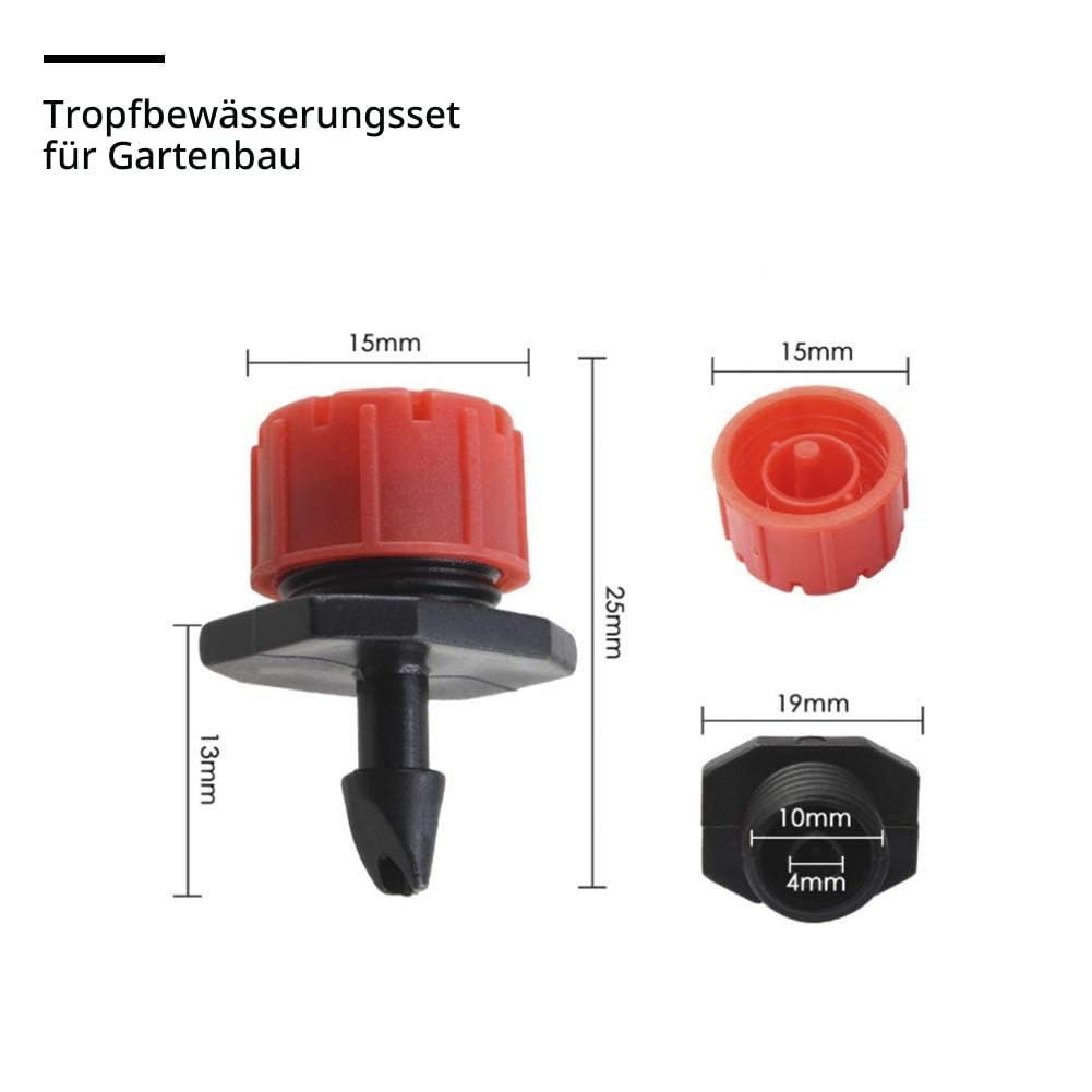 300 pcs Einstellbare Micro Drip Tropfer Tropf bewasserung T Steckverbinder Gartenschlauch Befestigun