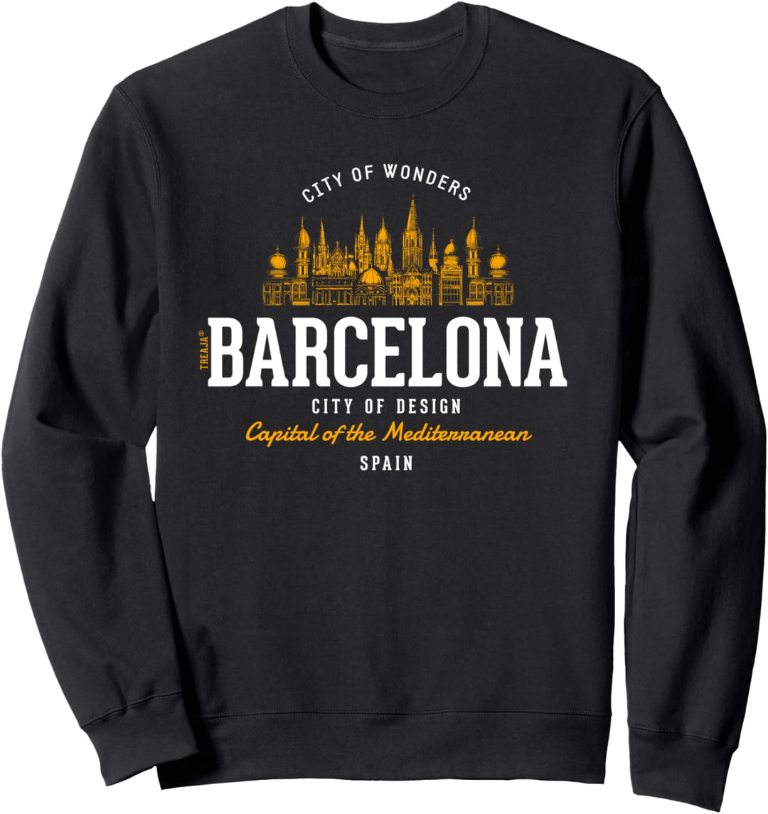 Spanien Vintage-Stil Retro Barcelona Sweatshirt