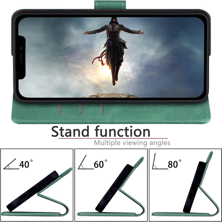 SUANPOT [RFID Schutz für iPhone 14 Plus 6.7" Hülle PU Leder Handyhülle Lederhülle Klapphülle Kartenf