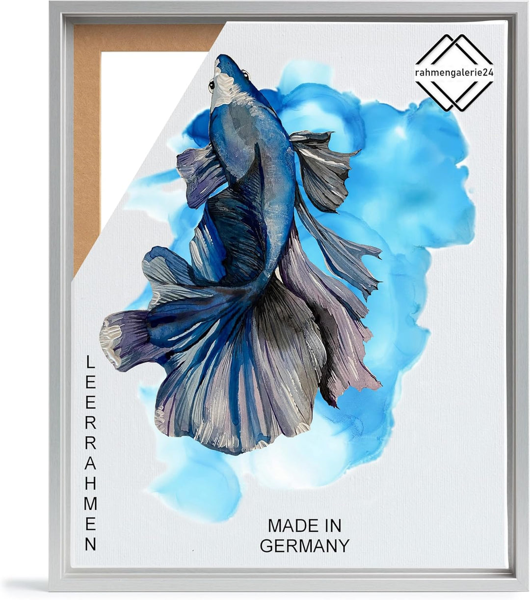 rahmengalerie24 Schattenfugenrahmen 40x80 cm alu für Leinwand Bilderrahmen Keilrahmen für Leinwände