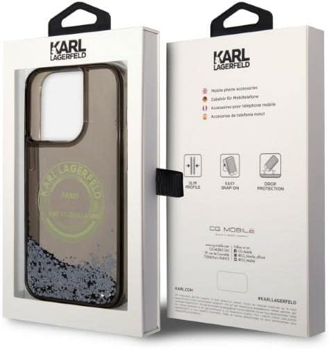 KARL LAGERFELD KLHCP14LLCRSGRK Hülle für iPhone 14 Pro 6,1" Schwarz hardcase Liq