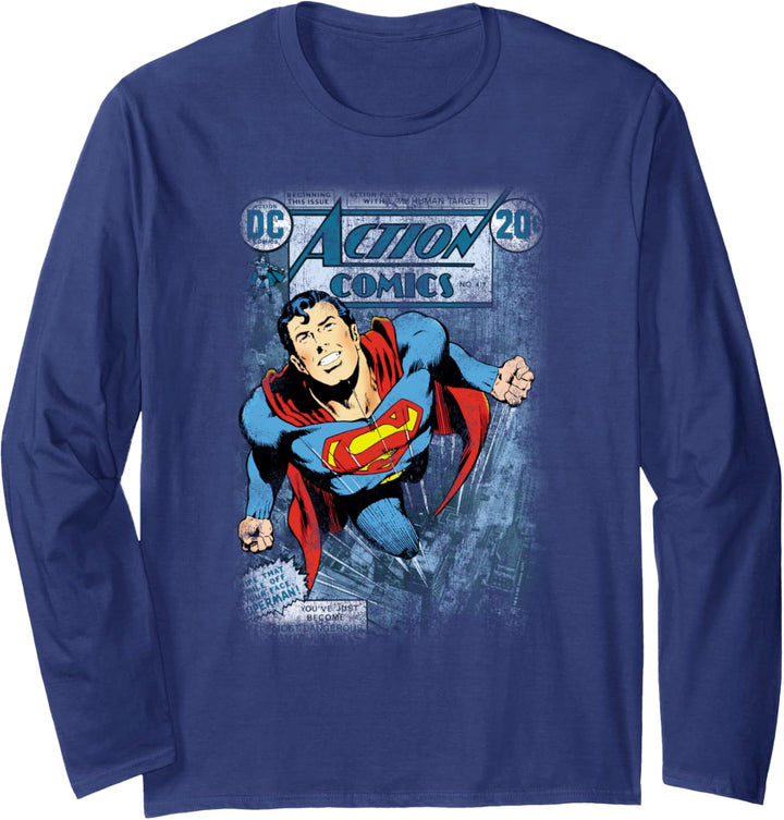Superman Action #419 Distress Langarmshirt
