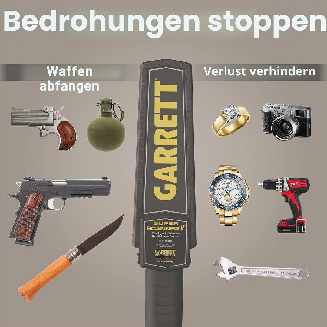 Garrett Super Scanner V Handdetektor digital (LED), akustisch 1165190