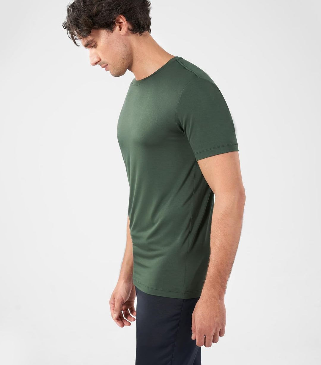 DAVID ARCHY Herren Unterhemd 2/3/5er Pack Atmungsaktive Business Unterhemd T-Shirts Weich Kurzarm Sh
