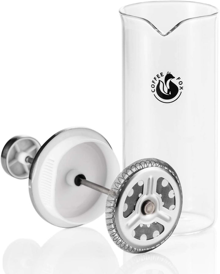 Coffee Fox Milchaufschäumer aus Glas - Manueller Milchschäumer & French Press Milchschaum 450 ml