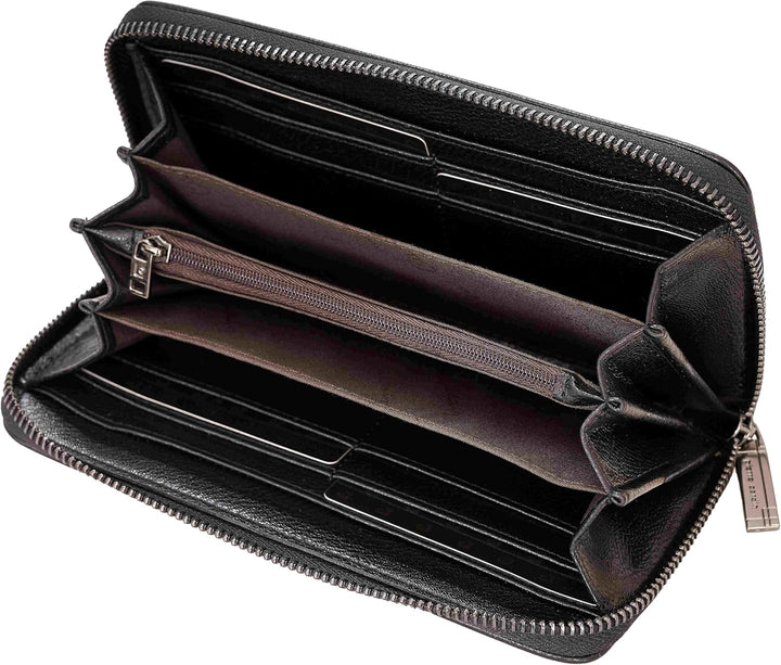 Pierre Cardin Damen geldbörse,Frauen geldorse, Mädchen, schön, gross, geräumig, Kunstleder, Geschenk