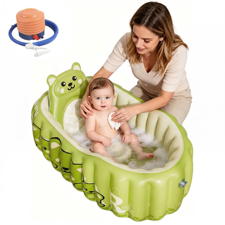 Faltbare Aufblasbare Babybadewanne aus sicherem Material, Rutschfeste Badewanne für Babys 0-12 Monat