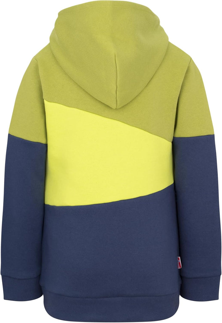 Trollkids Kinder Kapuzenpulli Alesund 98 Hellgrün/Mystkblau/Kiwigrün, 98 Hellgrün/Mystkblau/Kiwigrün