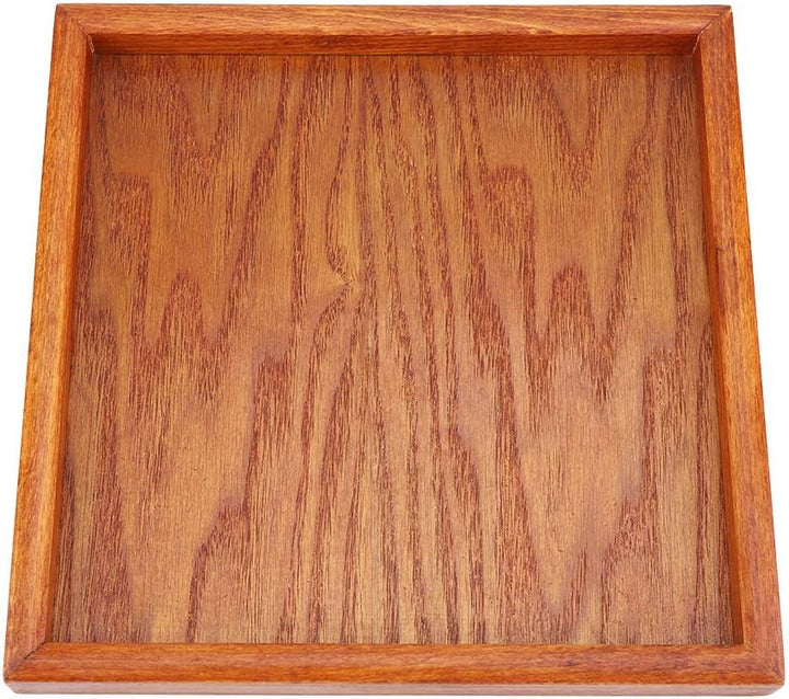 Teetablett aus Holz, Eleganter Servierteller aus Massivem Holz für Tee, Kaffee, Sushi, Snacks, für Z