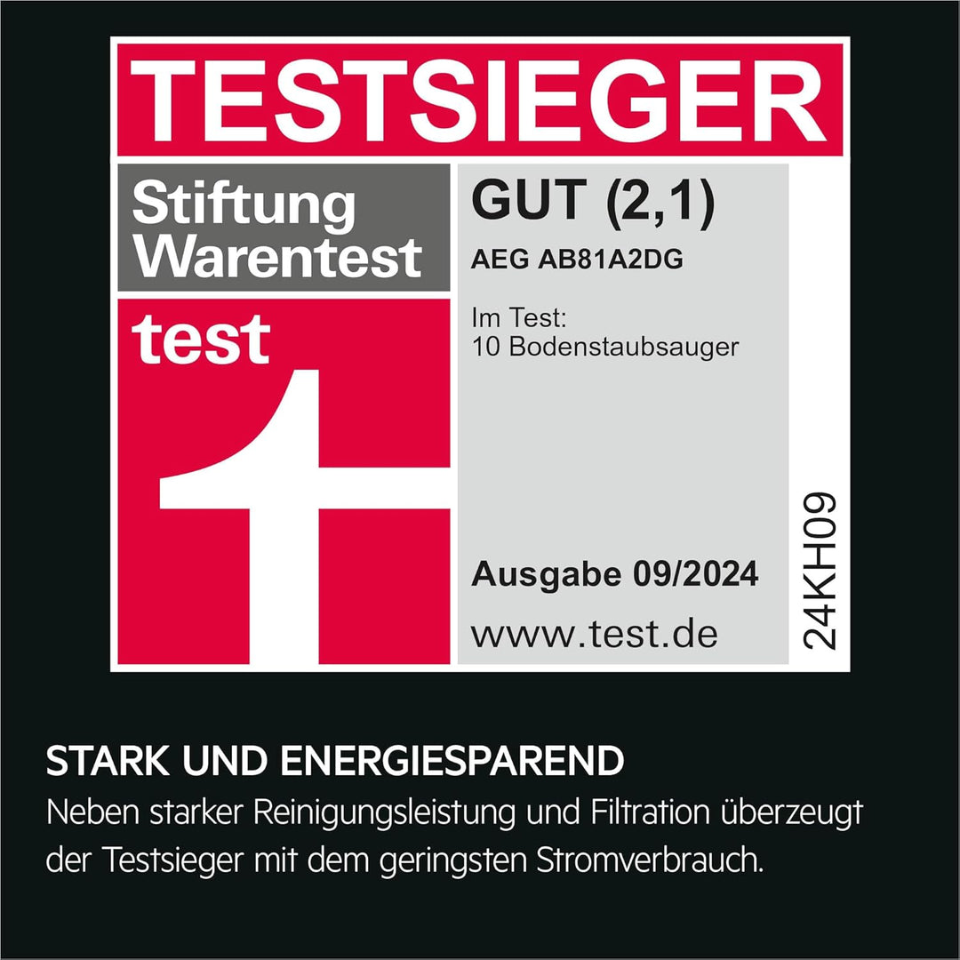 AEG Animal 8000 Staubsauger mit Beutel, Testsieger der Stiftung Warentest, hohe Saugleistung, Auto-M