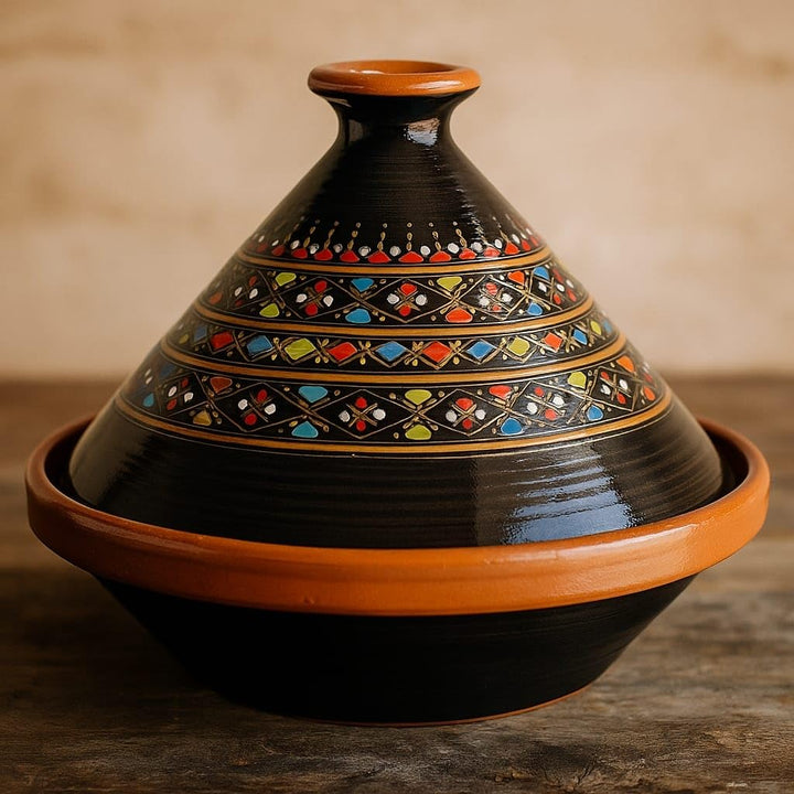 Tajine Terracotta-Topf Ethnischer Teller Marokkanisch Tunesisch XL 32 cm 0212242000