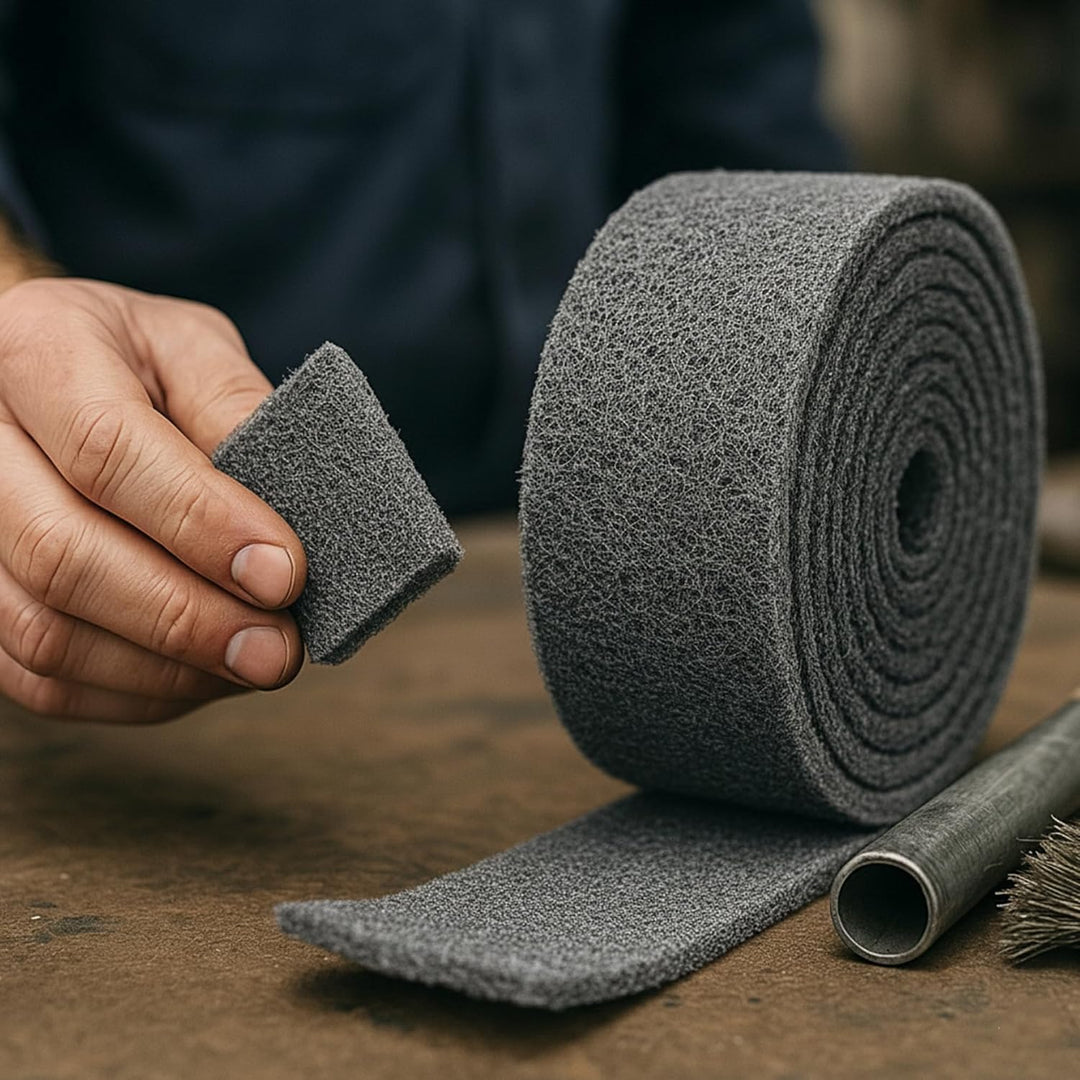 Schleifvliesrolle 5 m x 100 mm – verschiedene Körnungen, K180, K240, K400, K1000 Schleifvlies zum Gl