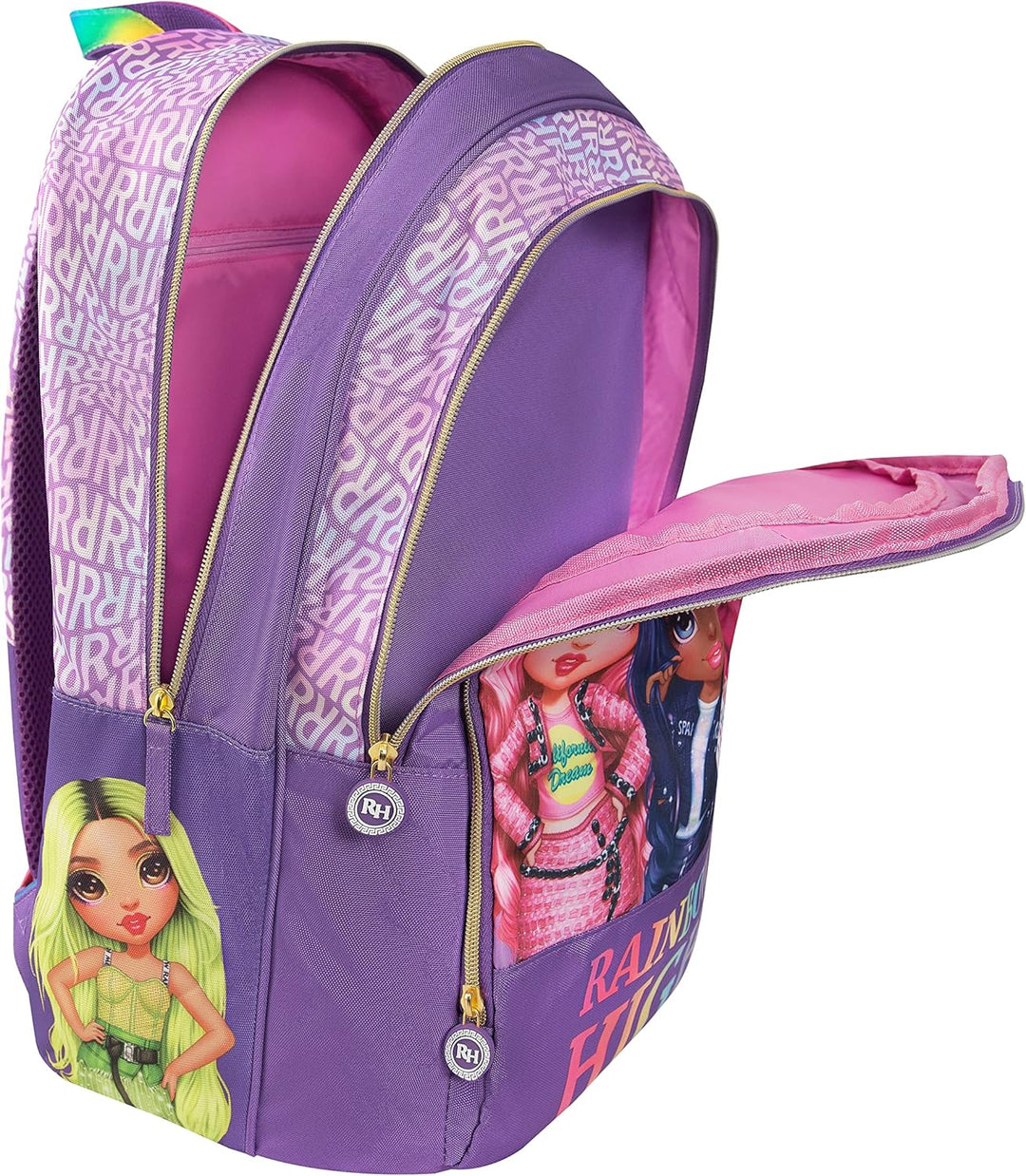 RAINBOW HIGH - Rucksack für Mittelschule, Grundschule, Kinder und Jugendliche, mit gepolstertem und