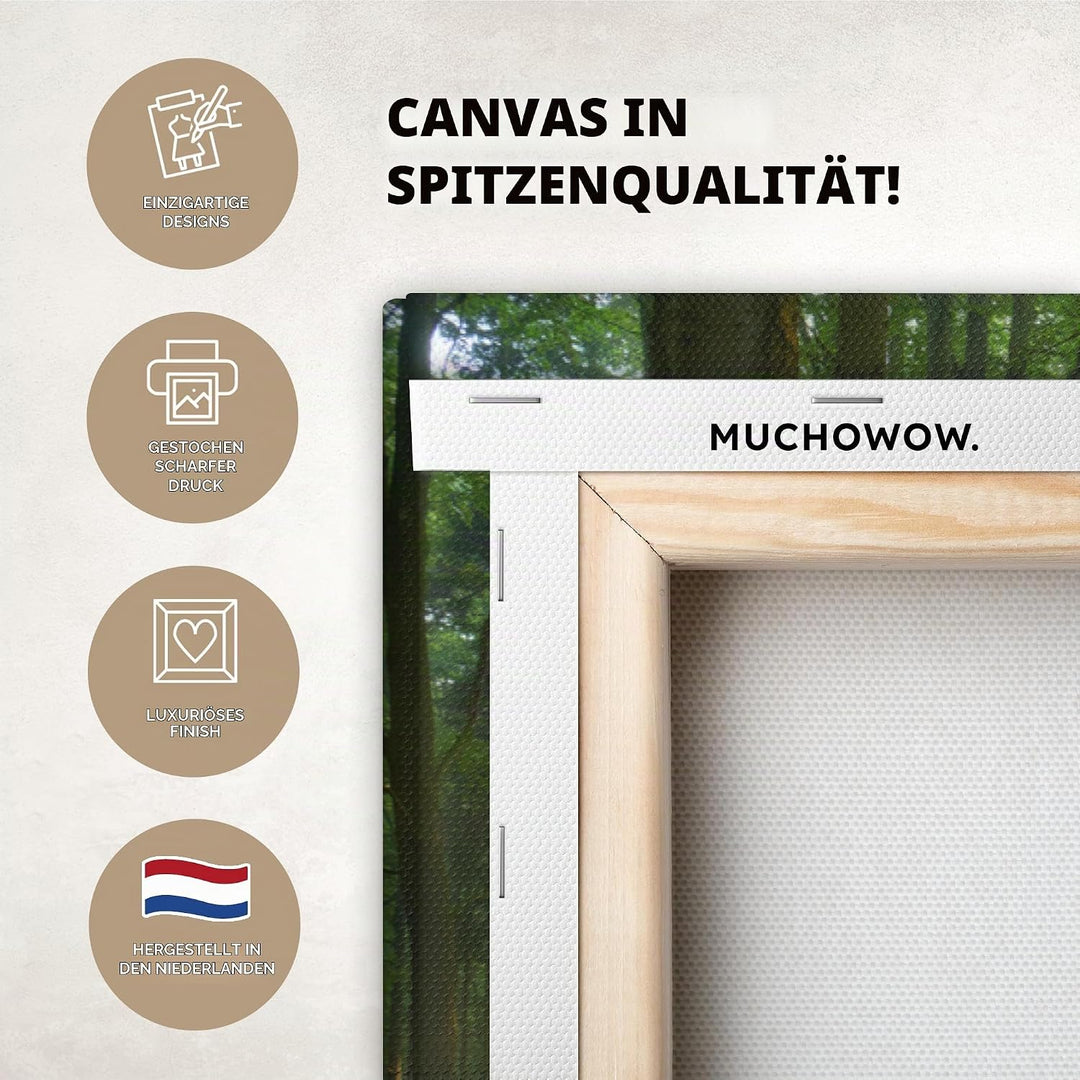 MuchoWow© Bild auf Leinwand Gross 120x80 cm XXL Schlafzimmer Bilder Wand Deko Wohnzimmer Modern Wand