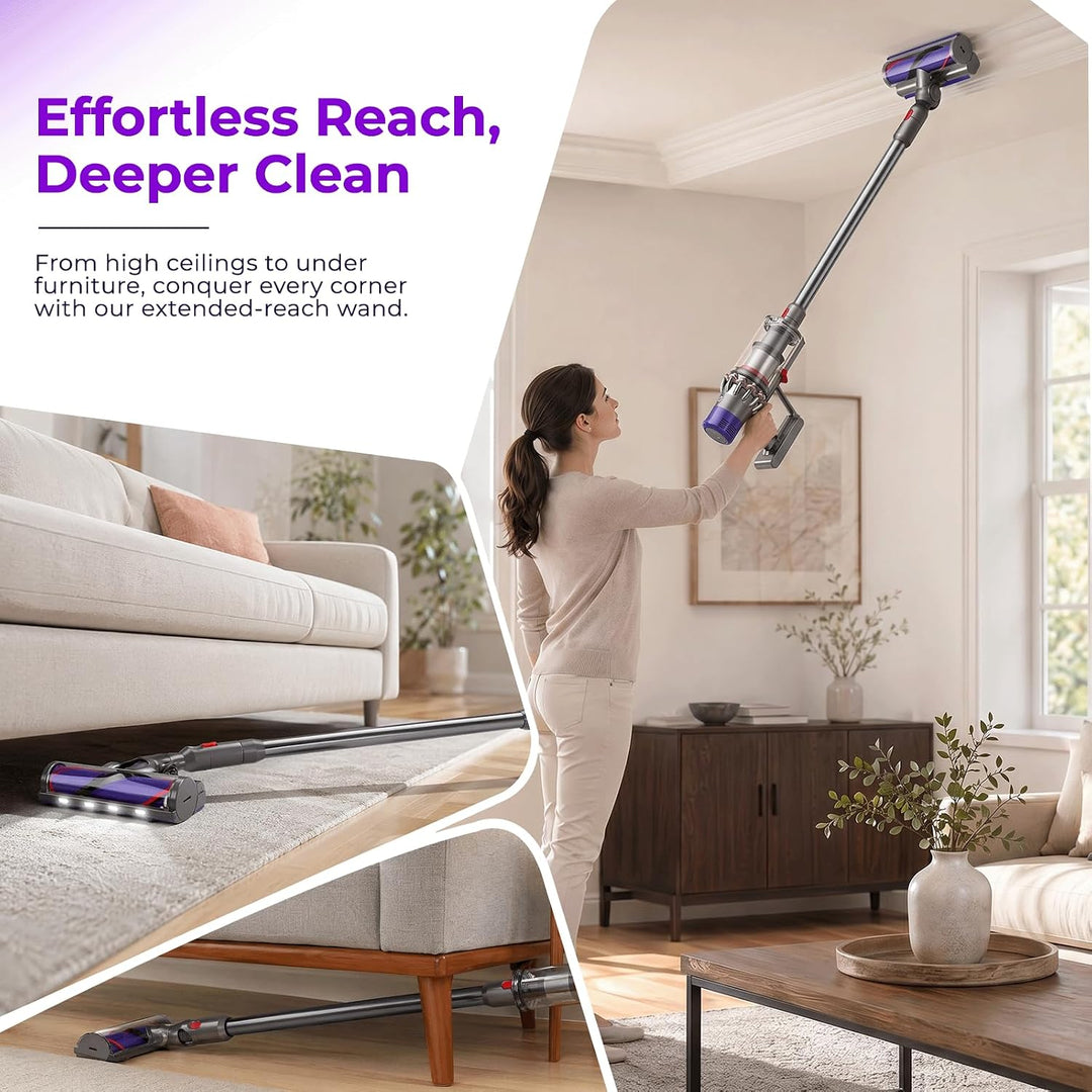Verlängerungsrohr Kompatibel mit Dyson V12 Detect Slim / V10 Digital Slim, 74 cm Saugrohr aus Alumin