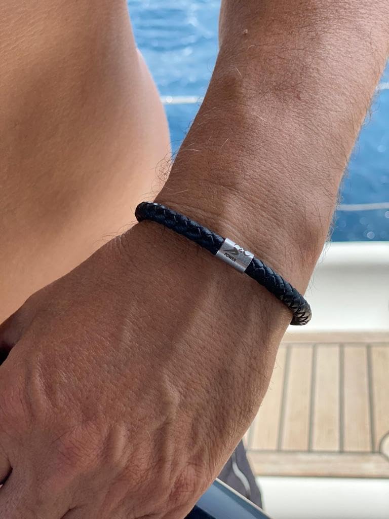 ZISANOPOWER Power & Balance Armbänder - Versch. Farben & Grössen - Echtes Lederarmband Herren Damen