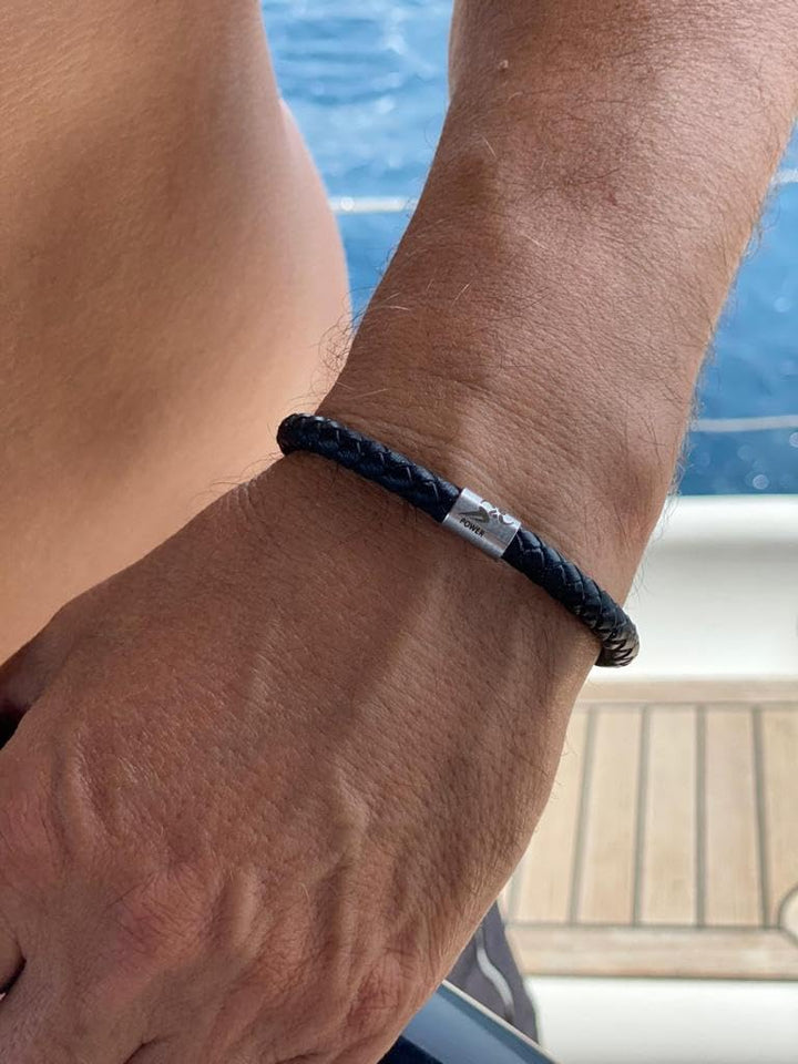 ZISANOPOWER Power & Balance Armbänder - Versch. Farben & Grössen - Echtes Lederarmband Herren Damen