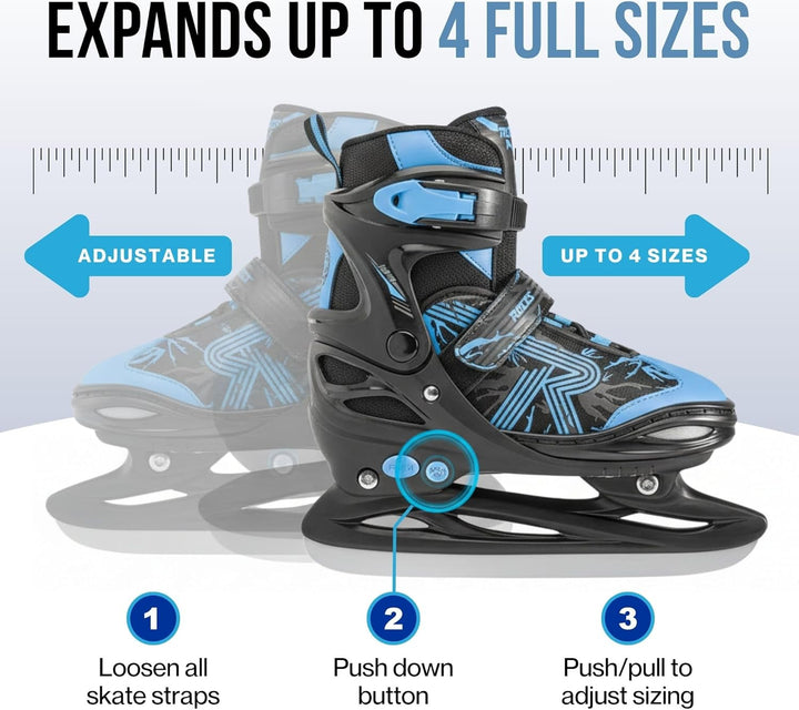 Roces Jungen Jokey Ice 3.0 Boy Schlittschuh 30-33 black-astro blue, 30-33 black-astro blue