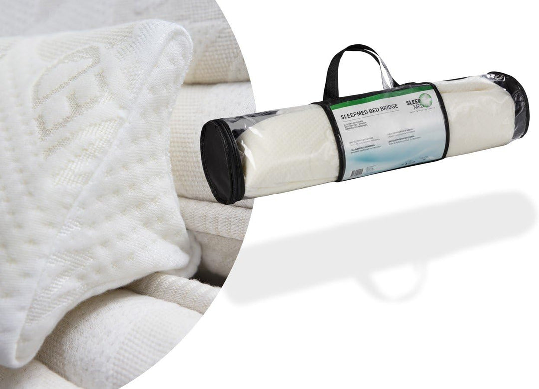 SLEEPMED Liebesbrücke 200 cm aus Memory Schaum für Matratzen, Ritzenfüller breit für Doppelbett, Box