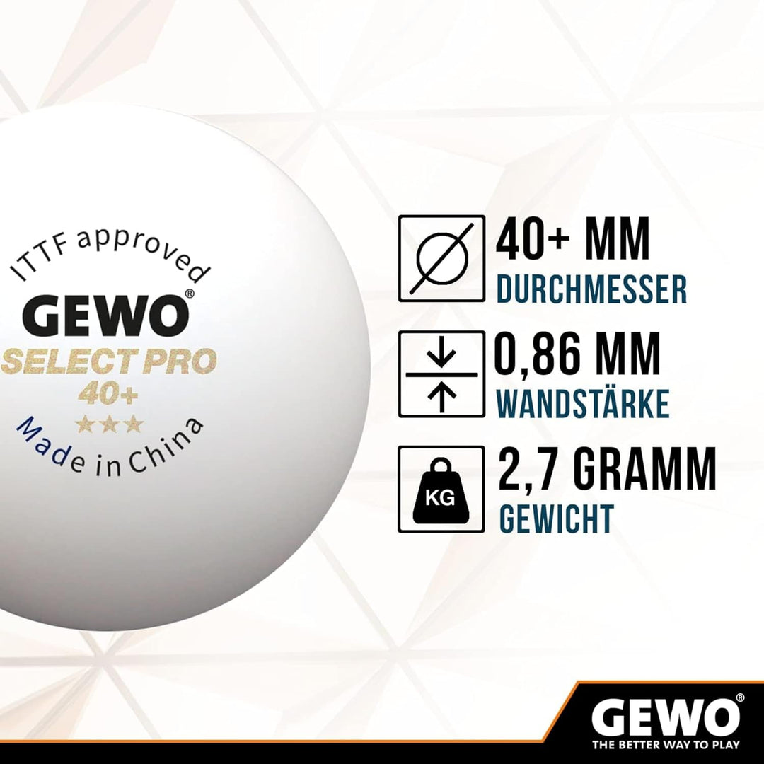GEWO Tischtennisschläger Player - ITTF genehmigter Tischtennis Schläger - hohe Kontrolle und maximal