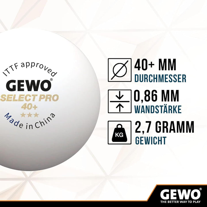 GEWO Tischtennisschläger Player - ITTF genehmigter Tischtennis Schläger - hohe Kontrolle und maximal