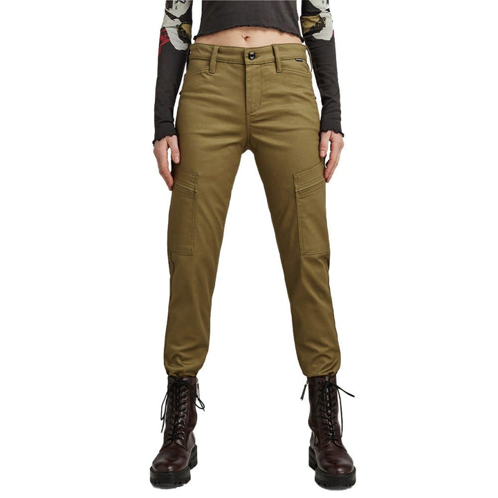 G-STAR RAW Damen Slim Cargohose Pants 23W / 30L Grün (Dark Olive D23572-c072-c744), 23W / 30L Grün (
