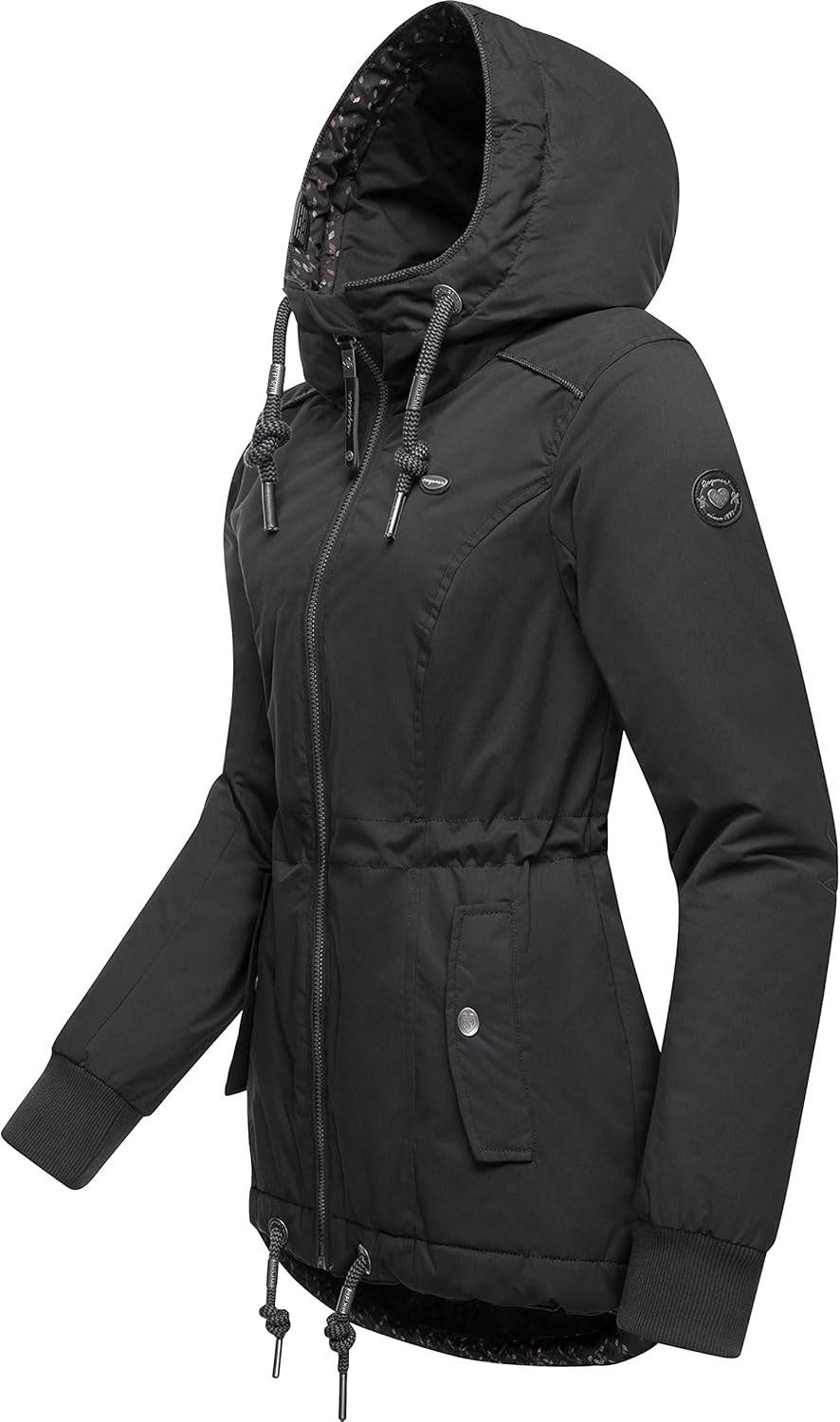 Ragwear Damen Winterjacke Outdoorjacke mit Kapuze YM-Danka XS-6XL M Black22, M Black22