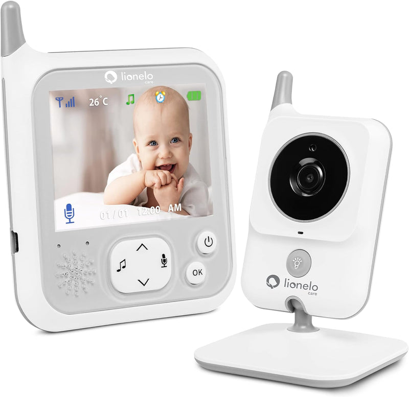 LIONELO Babyline 7.1 Babyphone mit Kamera und Empfänger, Reichweite bis zu 260 m, Kommunikation in b