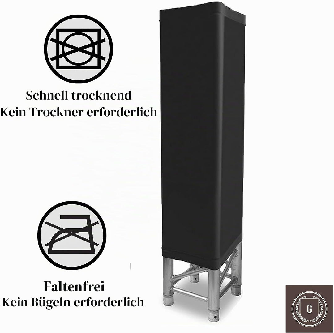 Totembezug aus Spandex, Truss Cover, 30 x 30 cm, Auswahl aus 4 Höhen (200 cm Höhe, Weiss) 200cm de h