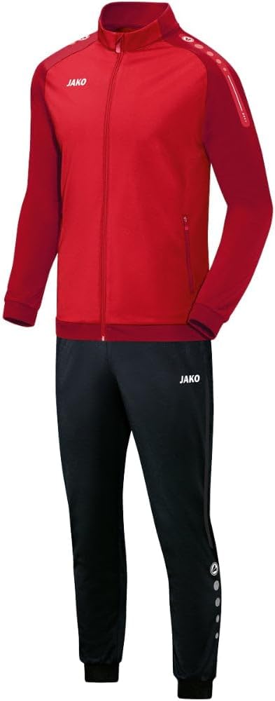 JAKO Herren Champ Trainingsanzug Polyester XXL rot/dunkelrot, XXL rot/dunkelrot