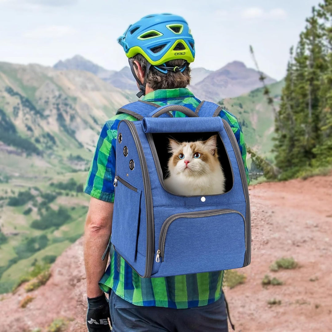 PETCUTE Hunderucksack Atmungsaktiv Katzenrucksack Hundetragetasche Faltbar Haustier Rucksäcke Wander