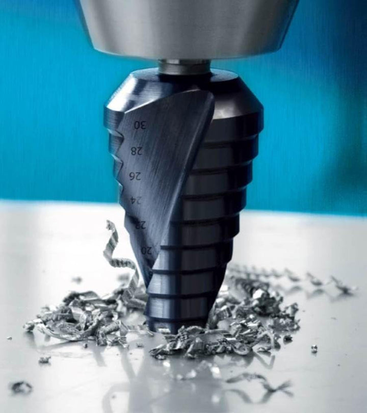 Exact 05311 Stufenbohrer HSS Spiralnut mit Split Point für metrische Kabelverbindungen