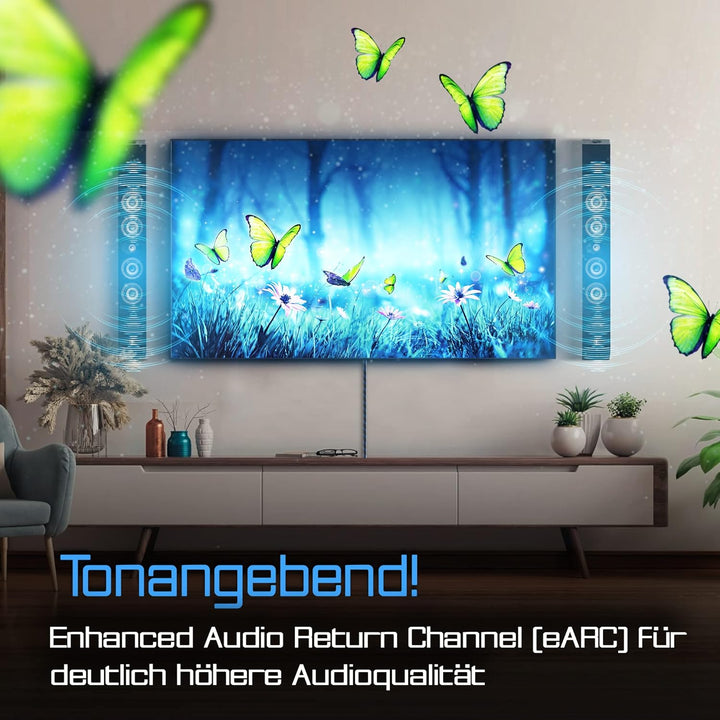Ultra HDTV 270° 8K HDMI 2.1 Kabel - 1,5m, Winkel-Stecker, 48 Gbps, 8K@60Hz, 4K@120Hz - Knickschutz -