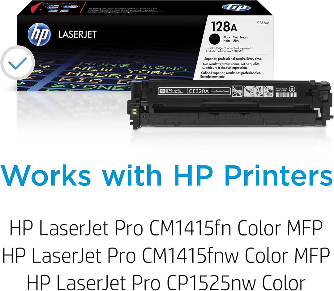 HP 128A (CE320A) Schwarz Original Toner für HP Laserjet Pro CP1525, HP Laserjet Pro M1415 Standard s