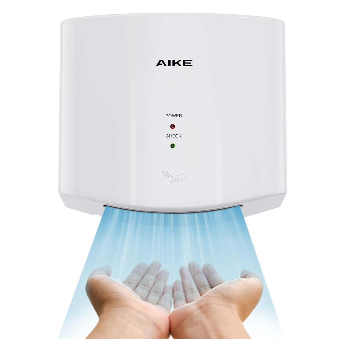 AIKE Air Wiper Kompakt Händetrockner, Hochgeschwindigkeit, 1400W 220V, Stecken & Loslegen, Papierlos