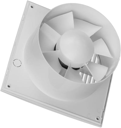 EUROPLAST Ø 150mm Bad-Lüfter mit Feuchtesensor und Timer - Leise Ventilator - Kunststoff - Weiss Ø 1