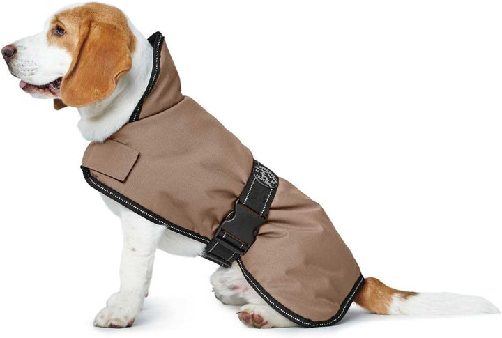 HUNTER Hundemantel DENALI, Farbe: taupe, warmer Hundemantel mit Fleece-Innenfutter, wasserabweisend,