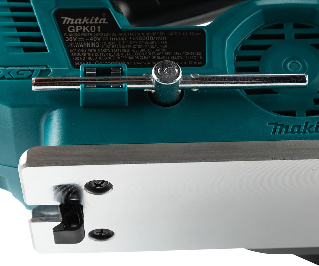 Makita KP001GZ Akku-Hobel 40V max. (ohne Akku, ohne Ladegerät), Petrol