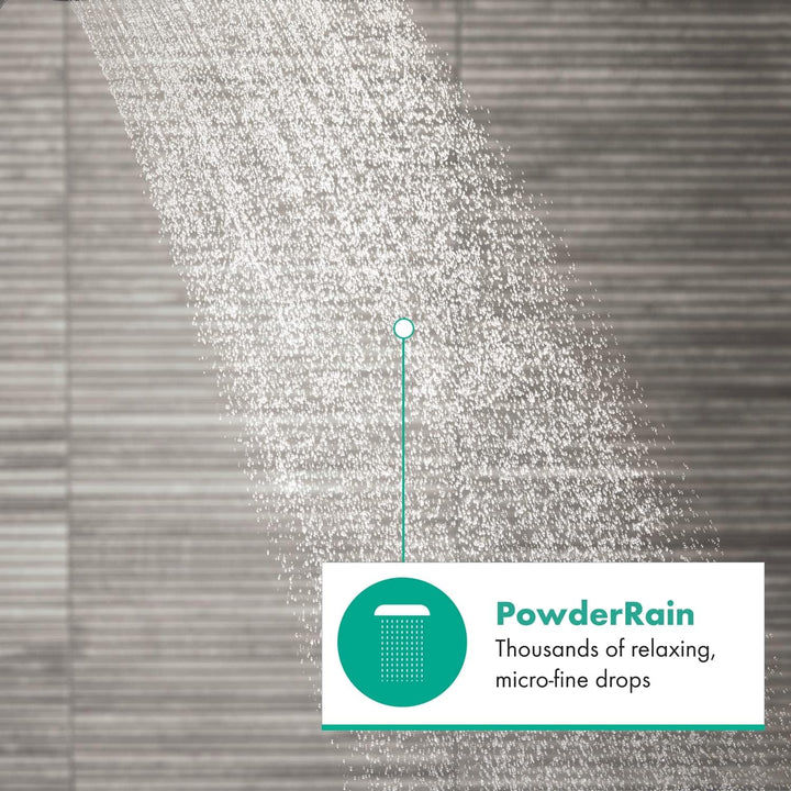 hansgrohe Pulsify S - wassersparender Duschkopf (EcoSmart+), Handbrause mit 1 Strahlart (PowderRain)