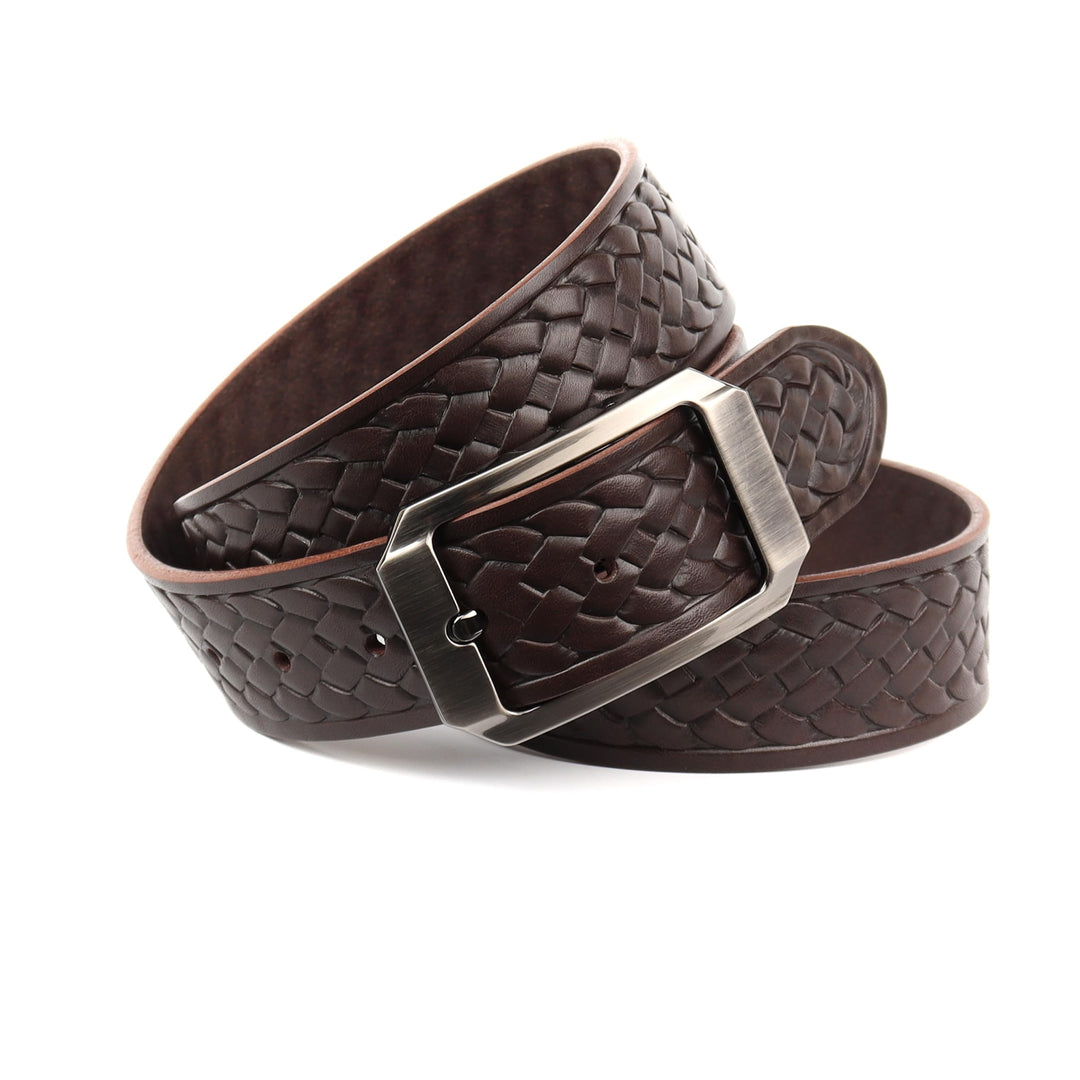 Anthoni Crown Herren Ledergürtel Gürtel 90 Dunkelbraun, 90 Dunkelbraun