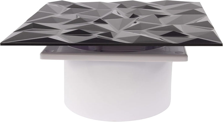 Badlüfter Wohnraumlüfter Diamant Panel anthrazit Ø 100 mm Zugschalter mit Rückstauklappe, Ø 100 mm Z