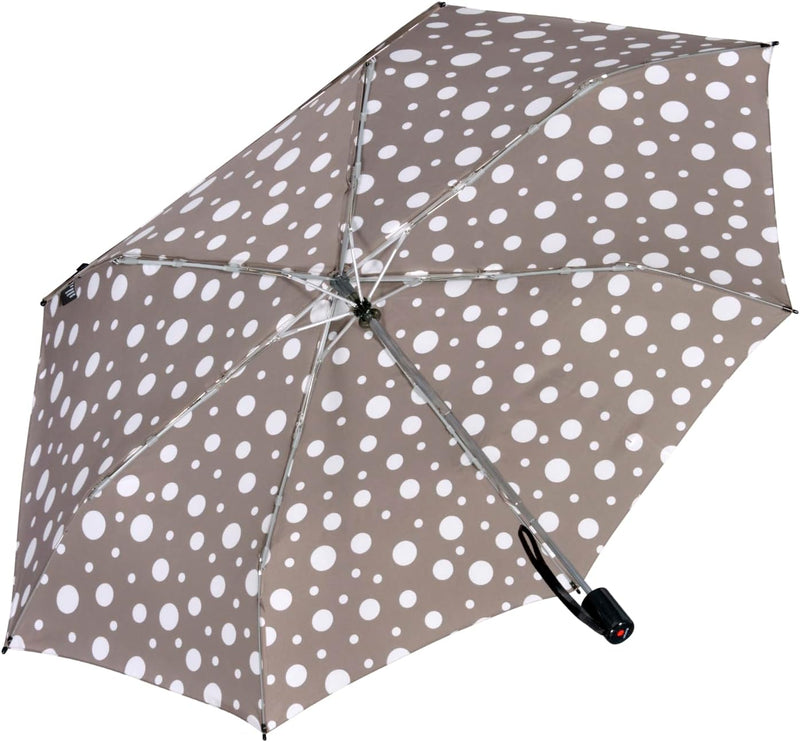 Knirps Taschenschirm Slim Duomatic Dots - Taupe, Taupe