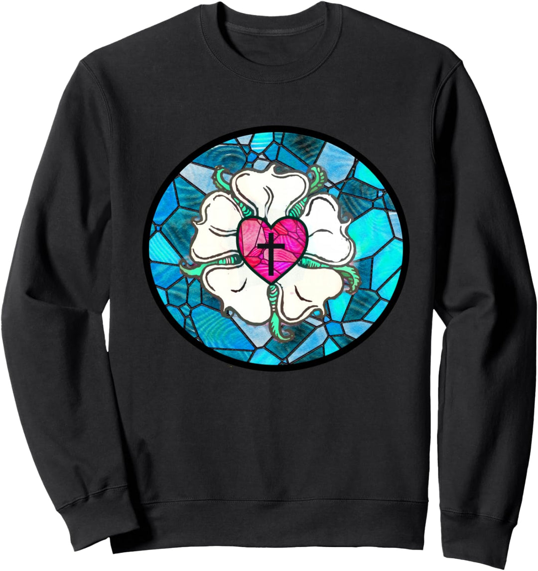 Martin Luther Rose Lutherisches Symbol 5 Solas Sweatshirt