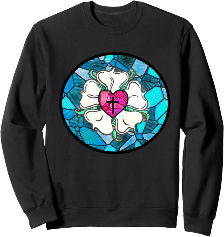 Martin Luther Rose Lutherisches Symbol 5 Solas Sweatshirt