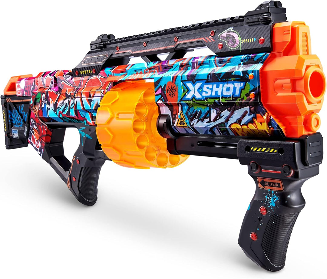 X-Shot Skins Last Stand, Graffiti, Schaumstoffdart-Blaster (16 Darts)