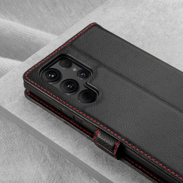 TORRO Handyhülle Kompatibel mit Samsung Galaxy S22 Ultra 5G - Hochwertige Lederhülle Mit Kartenfäche