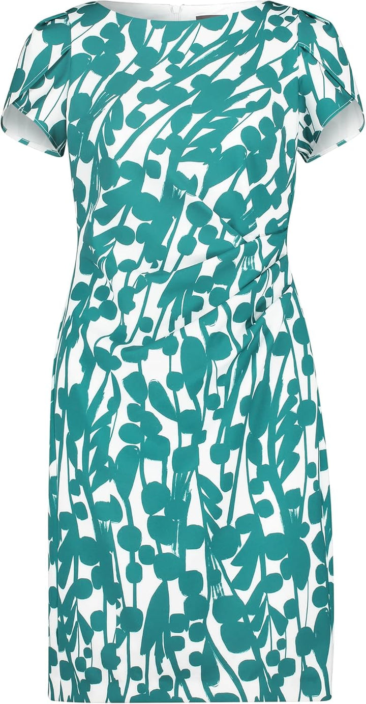 Vera Mont Damen Kleid 40 Grün/Cremefarben, 40 Grün/Cremefarben