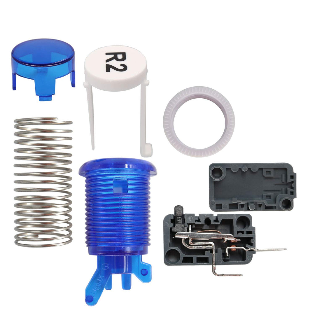 SJ@JX Arcade Game 2 Player Controller DIY Kit Buttons with Logo Coin X Y Start Select 8 Way Joystick