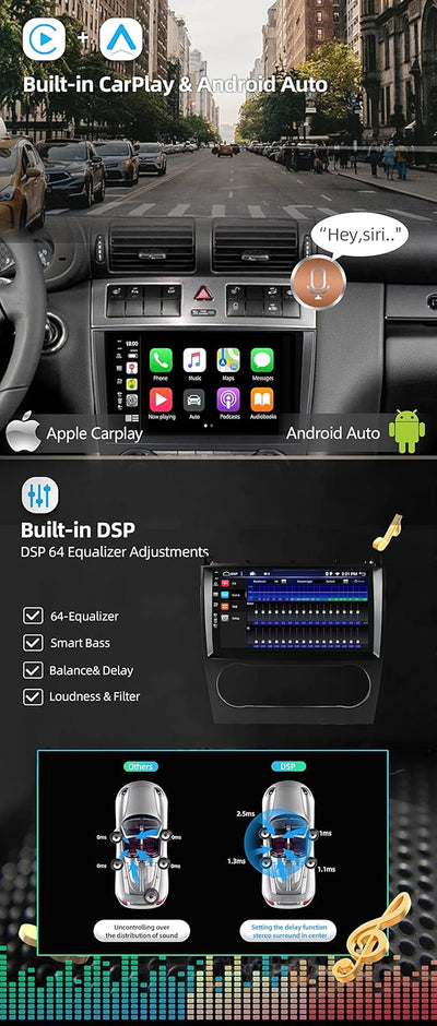 JOYX Android 13 IPS Autoradio Passt für Mercedes-Benz C-Class W203 W209 C180 C200 CL203 C209 (2004-2